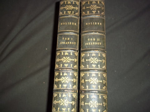 1835-36 OEUVRES DE MOLIERE TWO VOLUME SET - NICE ILLUSTRATIONS- FRENCH - KD 1007