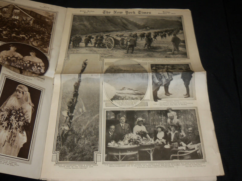 1915 NOVEMBER 7 NEW YORK TIMES PICTURE SECTION - DREADNOUGHT NEVADA - NP 5602