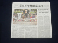 2020 SEP 25 NEW YORK TIMES - TRUMP REITERATES REFUSAL TO HONOR ELECTION RESULTS