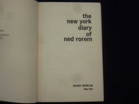 1967 THE NEW YORK DIARY HARDCOVER BOOK BY NED ROREM - 1ST EDITION - KD 9183