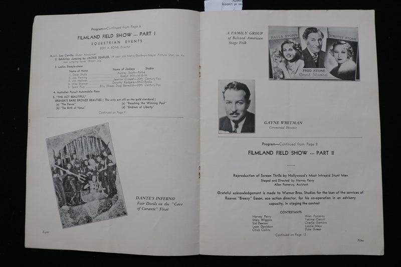 1936 JULY 16 ELKS MOTION PICTURE ELECTRICAL PAGEANT OFFICIAL PROGRAM - K 2457
