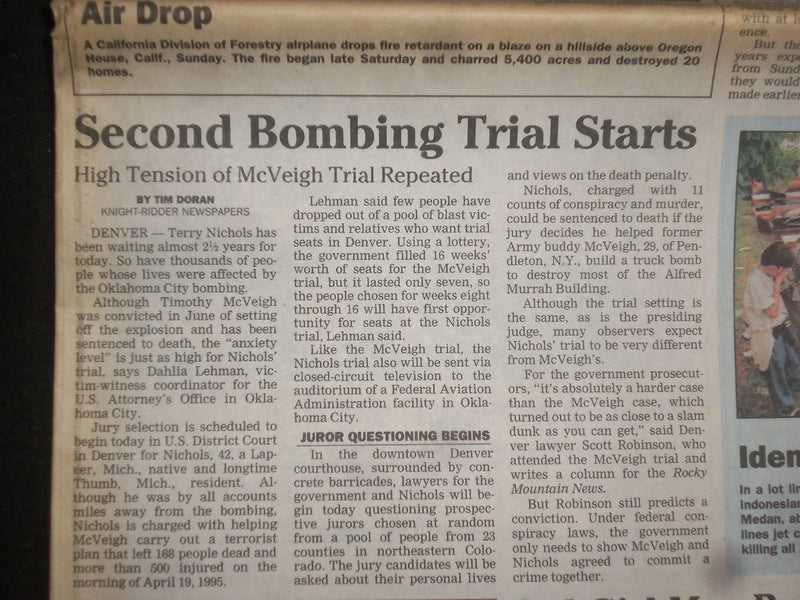 1997 SEP 29 THE SCRANTON TIMES NEWSPAPER - SECOND MCVIEGH TRIAL STARTS - NP 8405