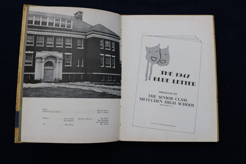 1947 BLUE LETTER METUCHEN HIGH SCHOOL YEARBOOK - METUCHEN, NEW JERSEY - YB 3455