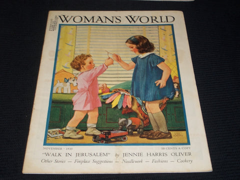 1935 NOVEMBER WOMAN'S WORLD MAGAZINE - NICE ILLUSTRATED FRONT COVER - E 5747