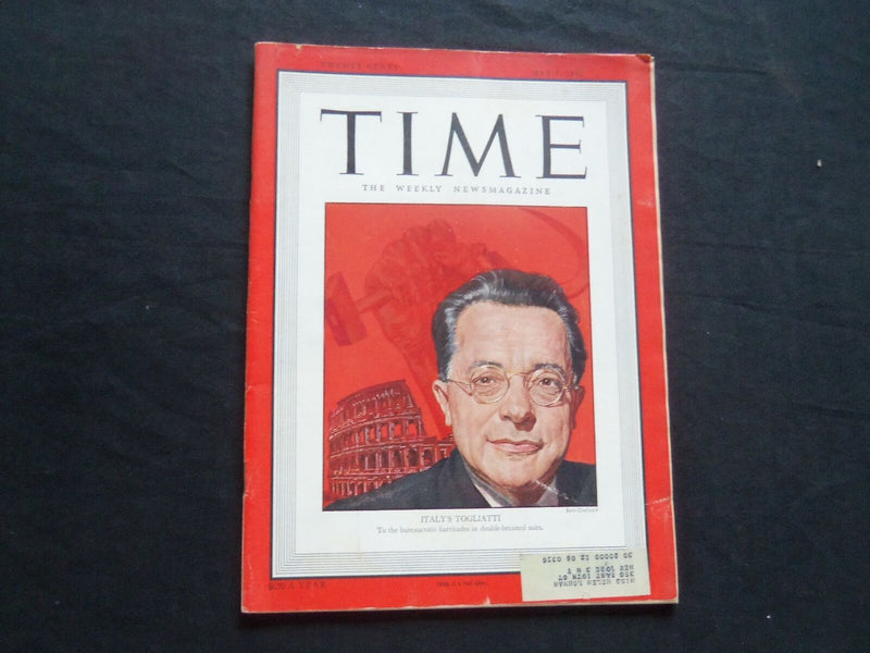 1947 MAY 5 TIME MAGAZINE - ITALY'S PALMIRO TOGLIATTI - T 1071