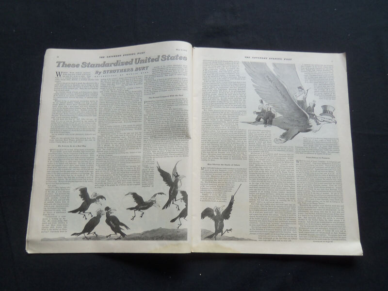 1929 MAY 11 THE SATURDAY EVENING POST MAGAZINE - ILLUSTRATED COVER -SP 1343
