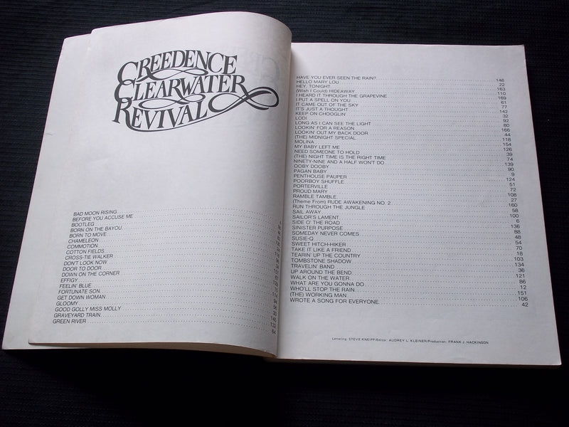 1982 CREEDENCE CLEARWATER REVIVAL SOFTCOVER BOOK - PIANO - VOCAL - R 733V