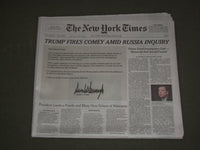 2017 MAY 10 NEW YORK TIMES - DONALD TRUMP FIRES JAMES COMEY AMID RUSSIA INQUIRY