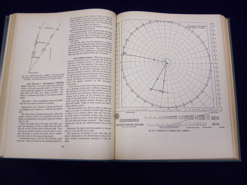1944 MARINE AND AIR NAVIGATION BY JOHN STEWART & NEWTON PIERCE BOOK - - KD 2543