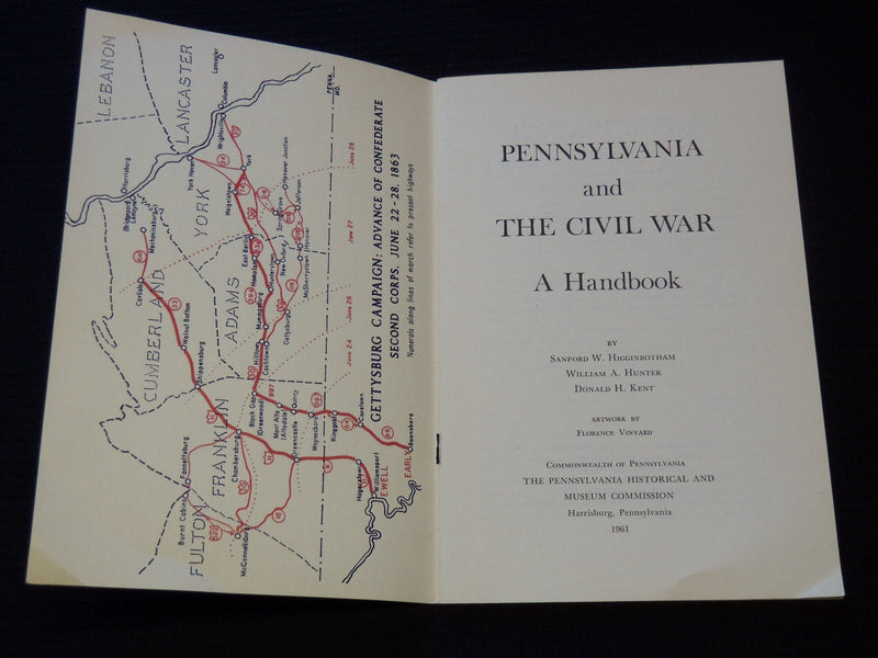 1961 PENNSYLVANIA AND THE CIVIL WAR HANDBOOK - SOFTCOVER - J 8055