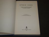 1935 SPEECH INDEX COMPILED BY ROBERTA SUTTON VOLUME - KD 2547