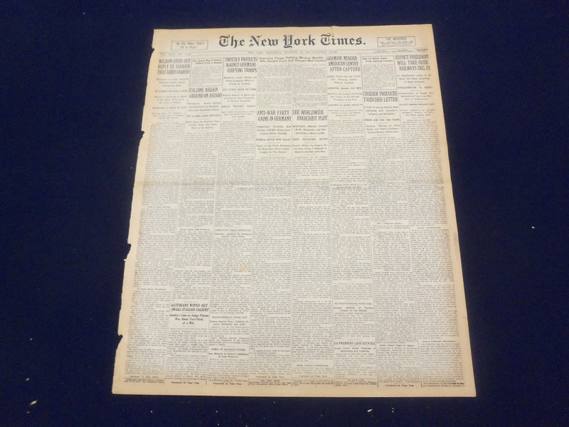 1917 DECEMBER 26 NEW YORK TIMES - GERMANS MURDER AMERICAN SENTRY - NT 8266