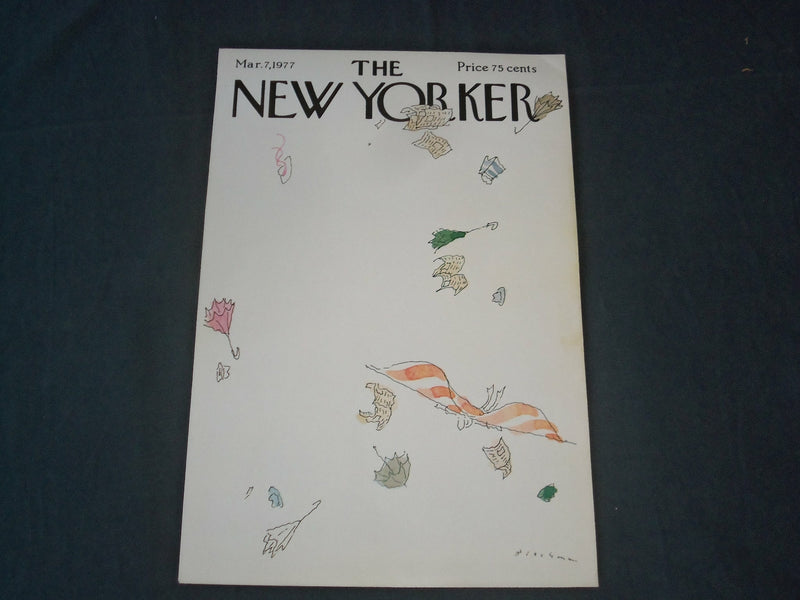 1977 MARCH 7 NEW YORKER MAGAZINE FRONT COVER ONLY - GREAT ART FOR FRAMING