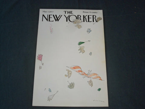 1977 MARCH 7 NEW YORKER MAGAZINE FRONT COVER ONLY - GREAT ART FOR FRAMING