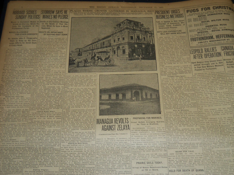 1909 DECEMBER 15 THE BOSTON HERALD - WORCESTER RE-ENTERS LICENSE FOLD - BH 315