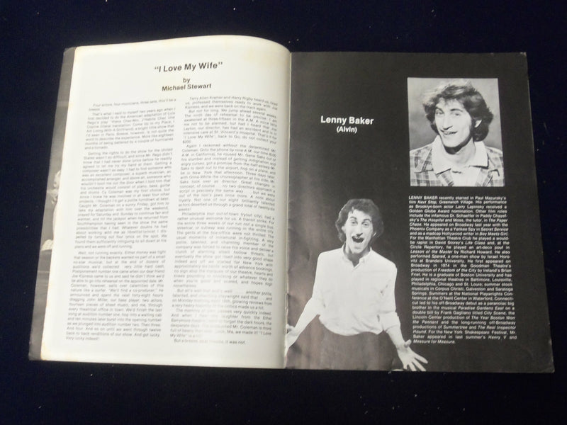 1970'S I LOVE MY WIFE SOUVENIR SHOW PROGRAM - JAMES NAUGHTON - J 5010
