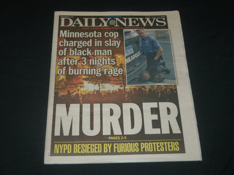 2020 MAY 30 NEW YORK DAILY NEWS - MINNESOTA COP CHARGED IN SLAY OF BLACK