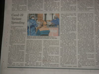 2021 JANUARY 16-17 THE WALL STREET JOURNAL -VIRUS VARIANT MOVING RAPIDLY IN U.S.
