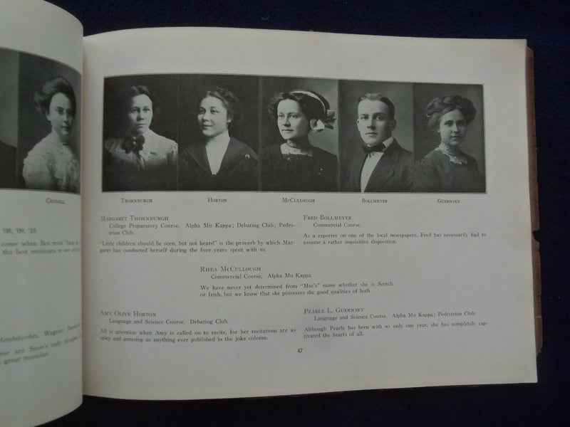 1910 PIERIAN RICHMOND HIGH SCHOOL YEARBOOK - RICHMOND, INDIANA - YB 1925T