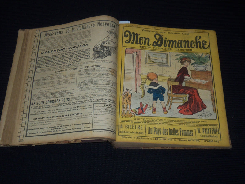 1911 MON DIMANCHE REVUE POPULAIRE ILLUSTREE FRENCH BOUND VOLUME - KD 3352G