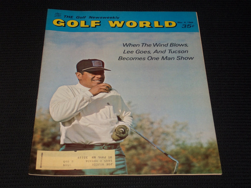 1969 MARCH 4 GOLF WORLD MAGAZINE - LEE TREVINO FRONT COVER - E 6496