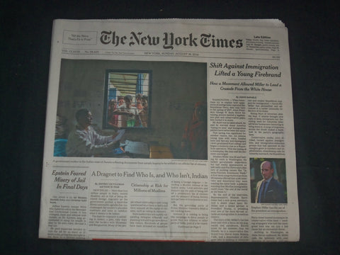 2019 AUGUST 18 NEW YORK TIMES-SHIFT AGAINST IMMIGRATION LIFTED A YOUNG FIREBRAND