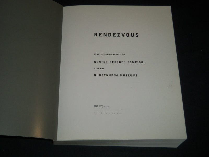 1998 RENDEZVOUS MASTERPIECES FROM THE CENTRE GEORGES POMPIDOU BOOK - I 1760
