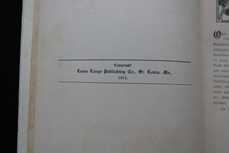 1912 PANAMA KANAL, LAND AND LEUTE HARDCOVER BOOK BY LOUIS WAGNER - KD 9462
