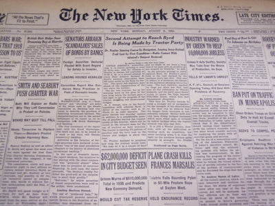 1934 AUGUST 6 NEW YORK TIMES - SECOND ATTEMPT TO REACH BYRD - NT 3987