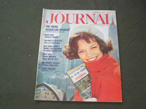 1962 JANUARY LADIES' HOME JOURNAL MAGAZINE - YOUNG JACQUELINE KENNEDY - F 473