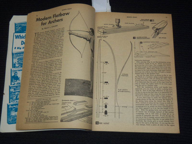 1953 SPORTS CRAFT MAGAZINE - VOLUME 1 - GOLF CART PLANS - DUCK BOAT - K 1010