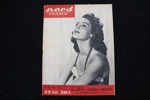 1949 DECEMBER 17 NORD FRANCE MAGAZINE - THE PRETTIEST GIRL COVER - E 25906