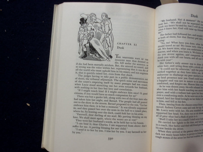 1938 A TALE OF TWO CITIES HARDCOVER BOOK BY CHARLES DICKENS - HERITAGE - KD 8639
