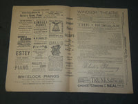 1890 JAN 5 NEW WINDSOR THEATRE PROGRAM - BURGLAR - SIDNEY DREW - GLADYS - J 3697