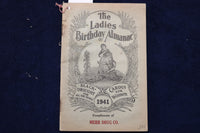 1941 THE LADIES BIRTHDAY ALMANAC - MEIER DRUG CO. - INDIANA - SOFTCOVER - K 1495