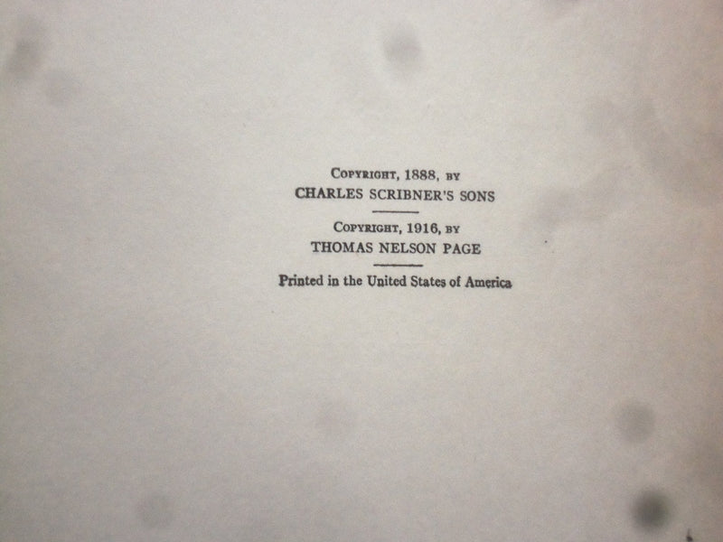1924 TWO LITTLE CONFEDERATES HARDCOVER BOOK BY THOMAS NELSON PAGE - KD 8403