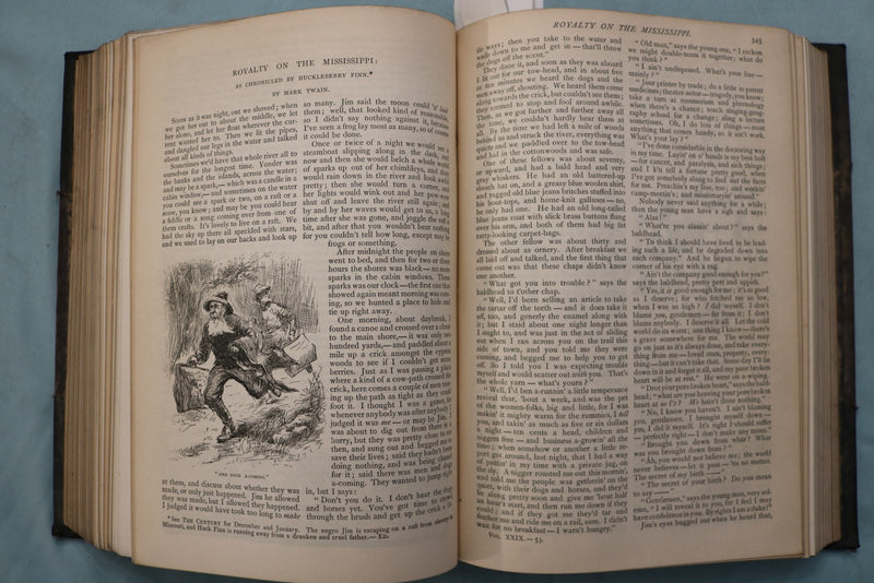 1884-1885 THE CENTURY MAGAZINE BOUND VOLUME - HUCKLEBERRY FINN - KD 9675