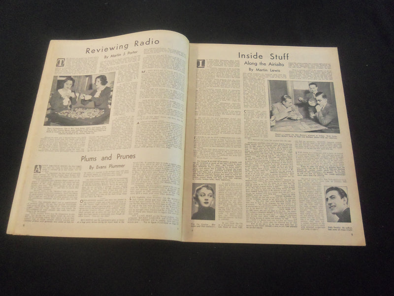 1935 MAY 18 RADIO GUIDE MAGAZINE - GETRUDE NIESEN ILLUSTRATED COVER - SP 9517B
