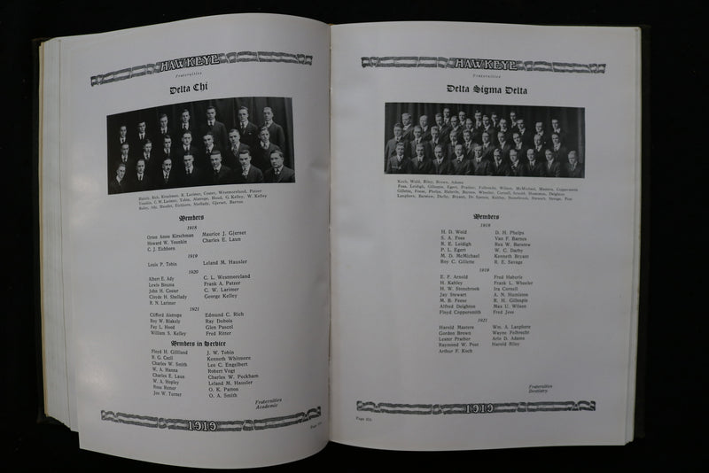 1919 THE HAWKEYE UNIVERSITY OF IOWA YEARBOOK - IOWA CITY, IOWA - YB 3536
