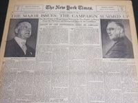 1932 OCTOBER 30 NY TIMES SPECIAL FEATURES - THE CAMPAIGN SUMMED UP - NT 7093