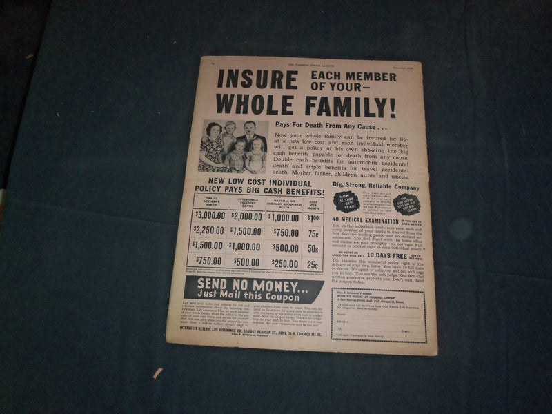 1946 SEPTEMBER THE NATIONAL POLICE GAZETTE MAGAZINE - ADELE MARA - B 5926