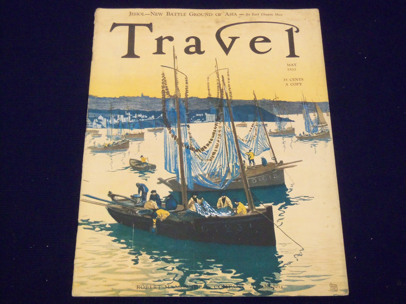 1933 MAY TRAVEL MAGAZINE - SARDINE FISHERS IN BRITTANY COVER - J 1947