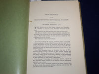 1928-1929 MASSACHUSETTS HISTORICAL SOCIETY PROCEEDINGS BOOK - K 503