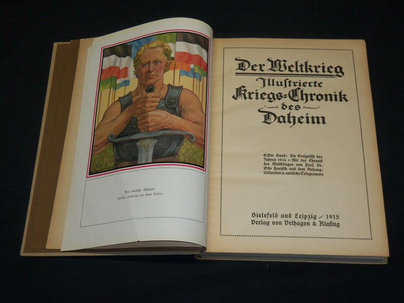 1915 DER WELTKRIEG ILLUSTRIERTE GERMAN VOLUMES LOT OF 3 - NICE MAPS - KD 4047A
