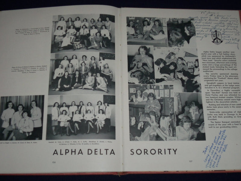 1948 ONTARIAN STATE UNIVERSITY COLLEGE YEARBOOK - OSWEGO NEW YORK - YB 408