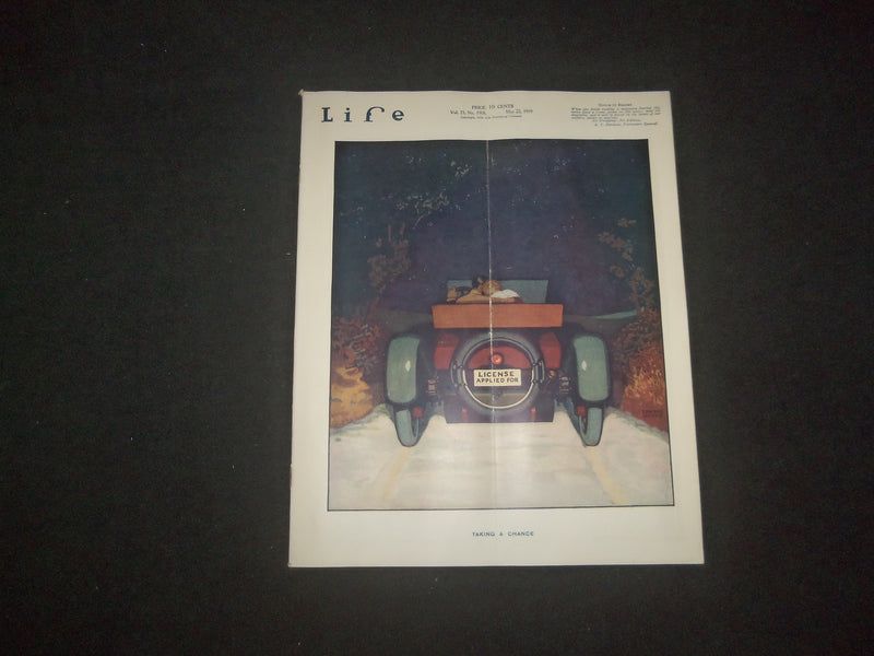 1919 MAY 22 LIFE MAGAZINE - TAKING A CHANCE - L 769D
