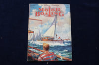 1936 OCTOBER MOTOR BOATING MAGAZINE - ILLUSTRATED BOATS COVER - E 11675