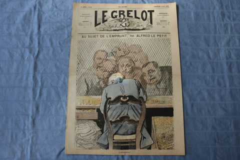 1872 AUGUST 4 LE GRELOT NEWSPAPER - AU SUJET DE L'EMPRUNT - FRENCH - NP 8594