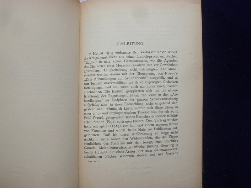 1924 VERSUCH EINER GENITALTHEORIE HARDCOVER BOOK- DR. FERENCZI -GERMAN - KD 8997