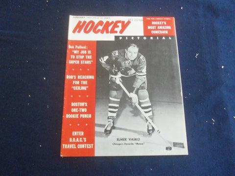 1965 JANUARY HOCKEY PICTORIAL MAGAZINE - ELMER VASKO COVER - ST 200Q